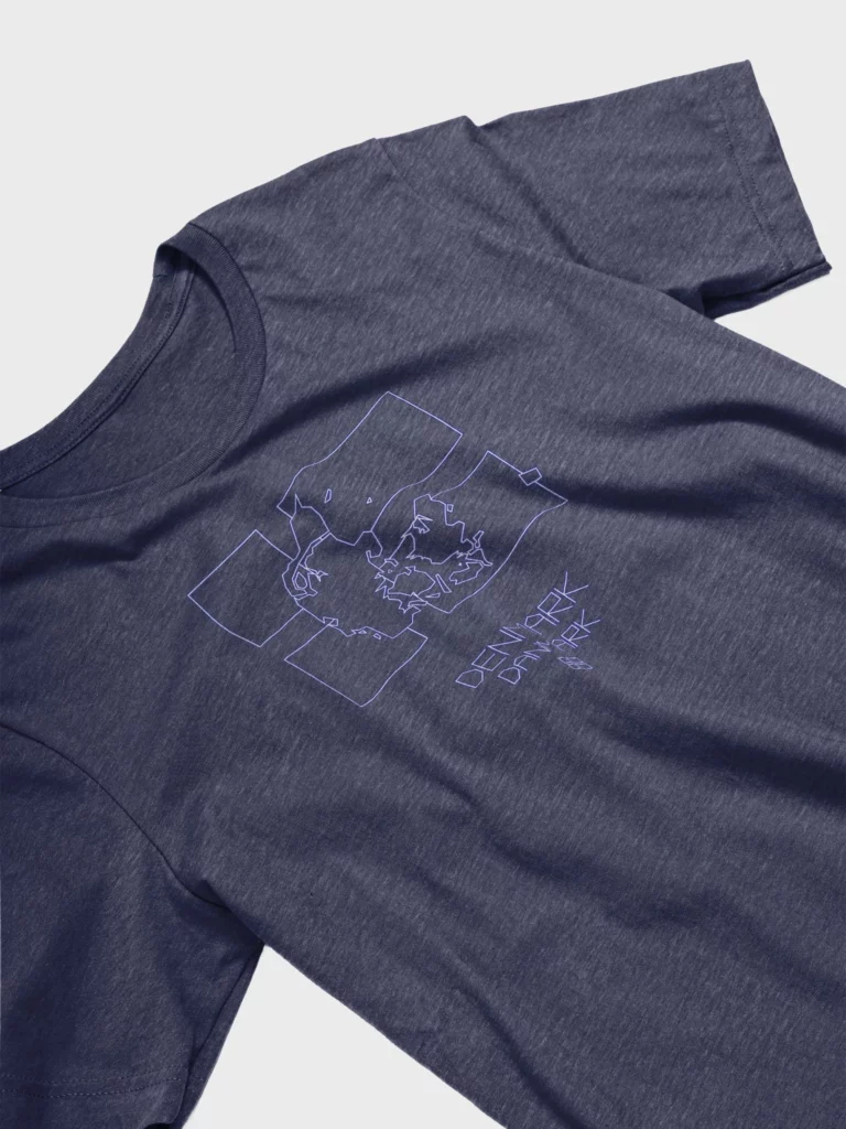 Arcade Vector Wireframe Map of Denmark