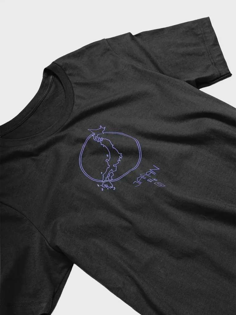 Arcade Vector Wireframe Map of Japan t-shirt
