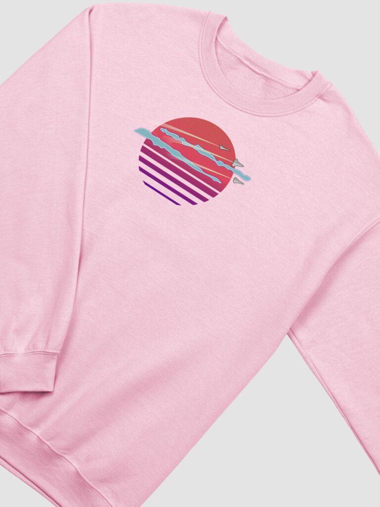Retrowave Alien Sun Sweatshirt
